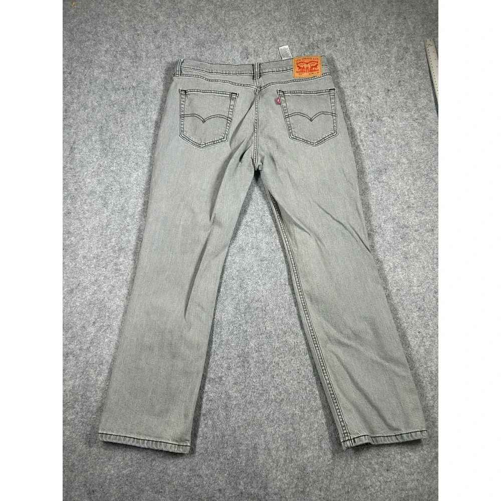 Levis 514 Denim Jeans Mens 36x30 Fits 36x29 Gray Straight Leg Casual Pants